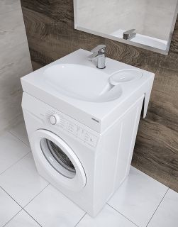 Раковина над стиральной машиной Paulmark Mond PM720431 60x55см белый