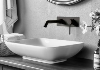 Встраиваемый смеситель для раковины Timo Saona чёрный 2371/03SM