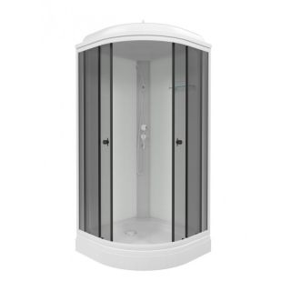 Душевая кабина Triton Грэй Щ0000066361 88x88 см профиль чёрный стекло тонированное