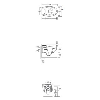 Унитаз Simas Bormio BR18bi подвесной без сиденья