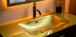 Раковина Armadi Art Monaco 100см золото 852-100-G