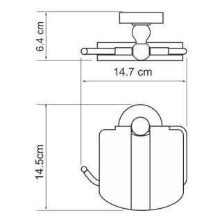 WasserKRAFT Держатель туалетной бумаги с крышкой K-8525