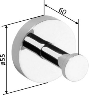 Крючок Sapho X-Round хром XR203