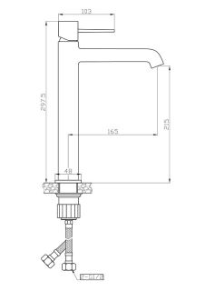 Смеситель для раковины Orange Karl M05-121b черный