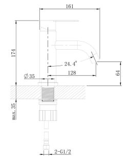 Смеситель для раковины Orange Steel M99-021ni никель