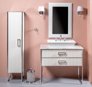 Пенал Armadi Art Monaco 170см белый/хром 868-WCR