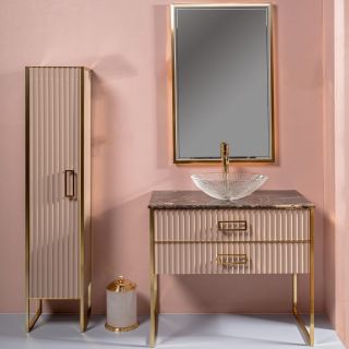 Тумба под раковину Armadi Art Monaco 80см капучино/золото 867-080-CPG