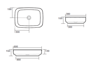 Раковина Kerasan Tribeca 514159 белая 60 см