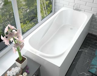 Ванна из литьевого мрамора Эстет Alfa silk ФР-00014522 180x80см белый матовый