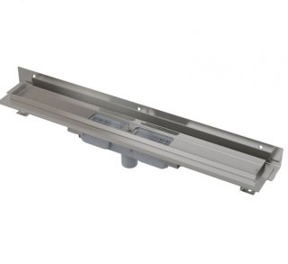 Душевой лоток AlcaPlast для перфорированной решетки с регулируемым краем к стене 95см хром APZ1104-950