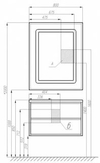 Зеркало Акватон Римини 100см 1A136902RN010