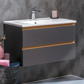 Тумба под раковину Armadi Art Capolda 85см антрацит 849-085-A