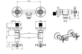 Смеситель для душа Boheme ROYAL, золото