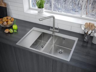 Мойка кухонная Paulmark Kroner PM227851-BSR правая брашированная нержавеющая сталь