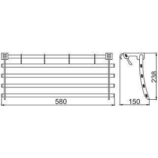 Полка для полотенец  Frap F806 хром