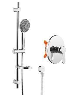 Душевой комплект Swedbe Platta 5528G1 хром/серый