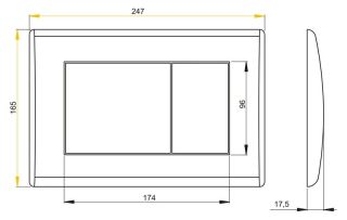 Кнопка смыва AlcaPlast для инсталляции хром матовый M272