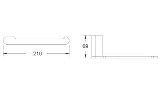 Полотенцедержатель Rose RG1706T пепельный