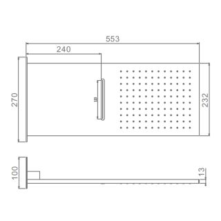 Верхний душ потолочный Raglo R452.01.03 55 см золотой сатин
