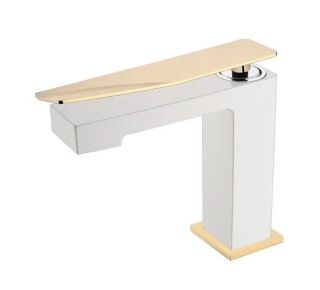 Смеситель для раковины Boheme Q 141-WG.2 белый/золото