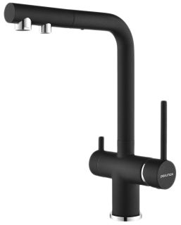 Смеситель для кухни Paulmark Serpentine Se213222-418 чёрный металлик