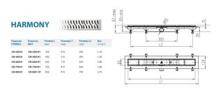 Душевой лоток Alpen Harmony CH-450H глянец с решеткой и опорами