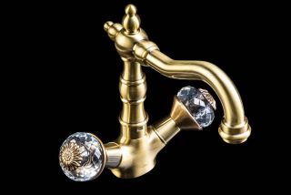 Смеситель для раковины Boheme Flora бронза 312-FL