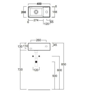 Раковина SIMAS AGILE AG20 bi*1  белая 40 см