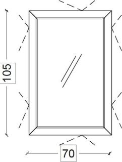 Зеркало с подсветкой Armadi Art Dolce 567-Light Gold 70 см светлое золото