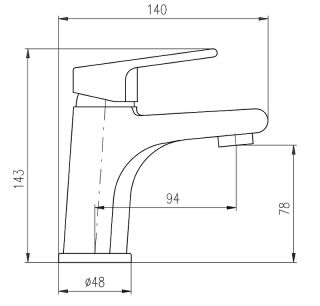 Смеситель для раковины Rav Slezak Colorado CO126.5BC Белый глянцевый Хром