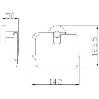 Держатель туалетной бумаги Rav Slezak Colorado COA0400 с крышкой Хром