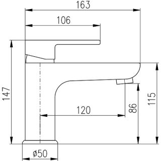 Смеситель для раковины Rav Slezak Vltava VT426.5CMAT Черный матовый Золото