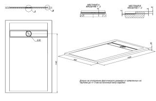 Душевой поддон Allen Brau Infinity 8.21005-AM Антрацит 140x90