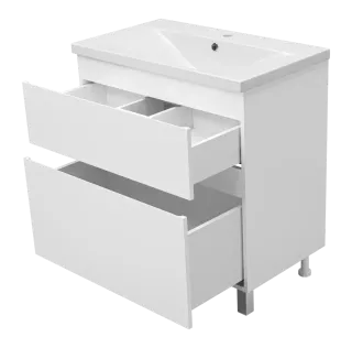 Напольная тумба под раковину Misty Лаки 80 см П-Лак-01080-0112Я белый