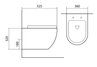 Подвесной унитаз Aquatek Европа AQ1901-MB с сиденьем Микролифт