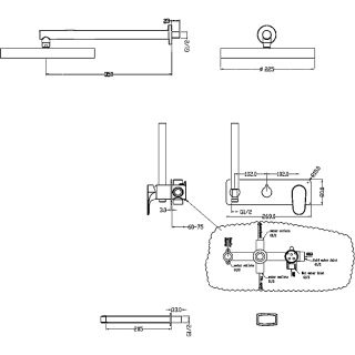 Душевая система Boheme Spectre 454-2-NB никель брашированный