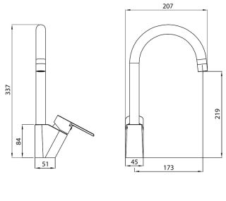 Смеситель для кухни Koller Pool Kvadro ARC KA0500