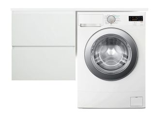 Подвесная  тумба с раковиной Эстет Dallas Luxe ФР-00009671 Л 105см два ящика белый