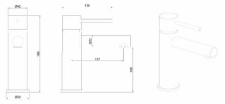 Смеситель для раковины Allen Brau Glority 5.51001-00 Хром