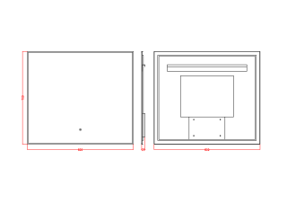 Зеркало с подсветкой Armadi Art 543-080-B 80 см чёрный