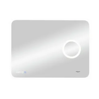 Зеркало Reflexion Point RF4513PT с LED подсветкой сенсором увеличительным зеркалом и часами 80х70