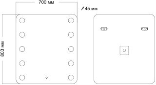Зеркало с подсветкой Grossman Neon 147080 70см с сенсорным выключателем
