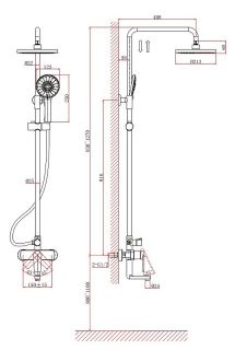 Душевая стойка DQ Bayern.F?rth DA1523701B18 хром