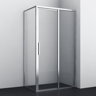 Душевая стенка WasserKRAFT Lopau 90 32S07-RP90 профиль Хром стекло прозрачное