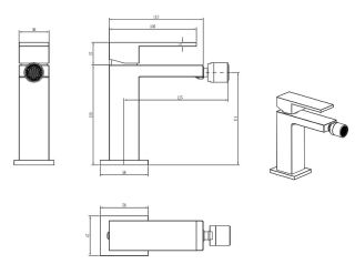 Смеситель для биде Boheme Qubic 476-CR хром