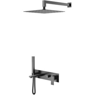 Душевой комплект Boheme Qubic 474-GM антрацит
