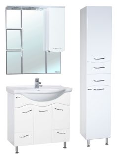 Зеркало-шкаф с подсветкой Bellezza Мари 75см правый белый 00000001157