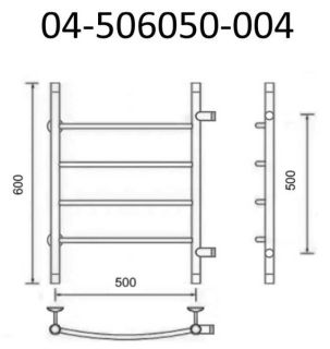 Полотенцесушитель водяной Маргроид В4 Р60*50 хром 04-506050-004