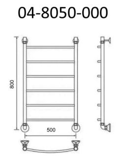 Полотенцесушитель водяной Маргроид В4 Р80*50 хром 04-8050-000