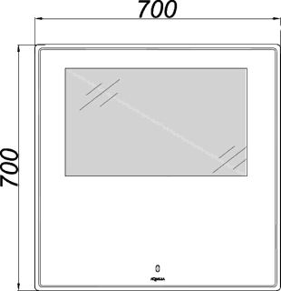 Зеркало с подсветкой Aqwella UM 70см UM0207